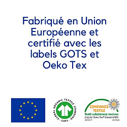 EASY DORT Drap housse 140x190 / 140x200 cm 100% Coton Bio Noisette pas cher