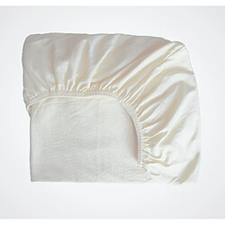 EASY DORT Drap housse 160x200 cm 100% Coton Bio pour lit king size Blanc