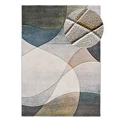 ATTICGO Tapis abstrait BADET gris/bleu 160x230 cm