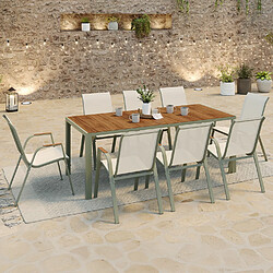 Idmarket Salon de jardin NOUMEA 8 PL.