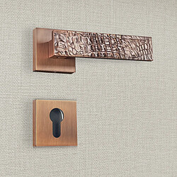 Poignée de porte design à cylindre finition aspect bronze brossé Bruna - KATCHMEE