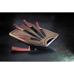 Avis Berlinger Haus Jeu de 5 Couteaux de Cuisine Professionnel Acier inox, Chef, Planche à Découpe I-Rose Berli