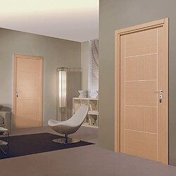 Reivilo Bloc-porte Casoar, H.204 x l.73 cm, aspect chêne clair