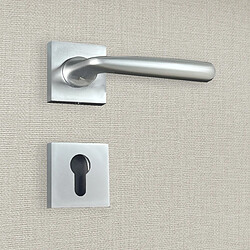 Poignée de porte design à cylindre finition aspect chrome mat Anita - KATCHMEE