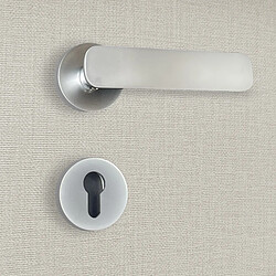 Poignée de porte design à cylindre finition aspect chrome mat Eva - KATCHMEE 