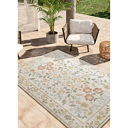 ATTICGO Tapis extérieur motifs floraux SAMARA beige/multicolore 200x290 cm