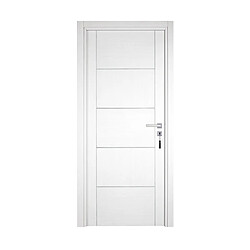 Reivilo Bloc-porte Casoar, H.204 x l.73 cm, aspect chêne blanc