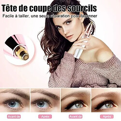 2en1 Épilateur visage + tondeuse sourcils électrique 2 têtes lèvres nez