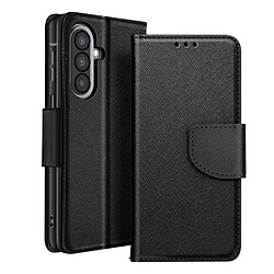 Avizar Étui Portefeuille pour Galaxy A57 Série Fancy avec Fonction Support Noir