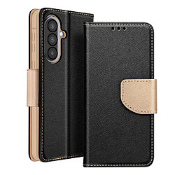 Avizar Étui Portefeuille pour Galaxy A57 Série Fancy avec Fonction Support Noir / Or