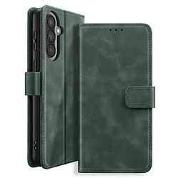 Avizar Étui Portefeuille pour Galaxy A57 avec Rabat Aimanté et Fonction Support Vert sapin