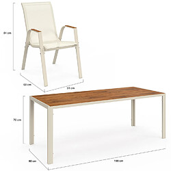 Idmarket Salon de jardin NOUMEA 8 PL. pas cher