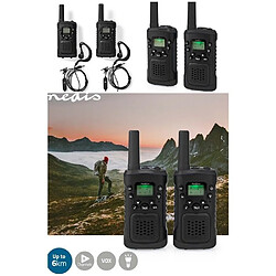 Pack de Talkie-Walkie - NEDIS - WLTK1050BK - Portée 10 km - 8 canaux - VOX