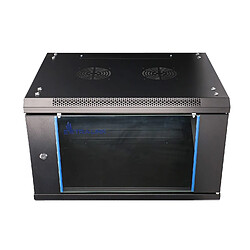 Armoire rackable Extralink 6U 600x600 noire, fixation murale