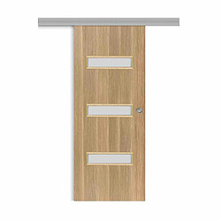 Reivilo Porte coulissante applique April, H.204 x l.83 cm, sans serrure