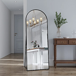 Miroir corps complet - Superaly - 162×53cm - avec cadre en alliage d'aluminium - noir