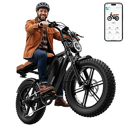 Vélo électrique Moteur 1200W - Batterie 48V 15Ah amovible - Autonomie 70km