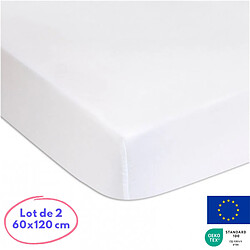 EASY DORT Lot de 2 Alèses éponge Coton Bio + PU imperméable - 60x120 cm