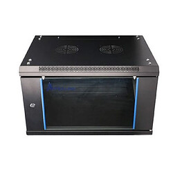 Armoire rackable Extralink 6U 600x600 noire, fixation murale