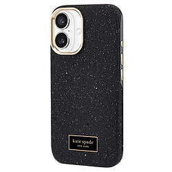 Avis Kate Spade Coque pour iPhone 16 MagSafe Effet Grainé Dos Cristaux Scintillants Noir