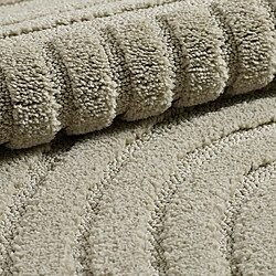 UnAmourDeTapis Tapis salon 140 x 200 cm, motif géométrique en relief, beige, NOOR pas cher