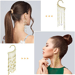 Boucles d'oreille clipsables 30 pièces or accessoires DIY sans perçage 7 trous pas cher