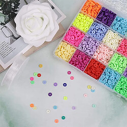 Acheter Perles en polymère 24 couleurs vives 6 mm kit création bijoux fantaisie élastique