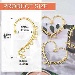 Avis Boucles d'oreille clipsables 30 pièces or accessoires DIY sans perçage 7 trous