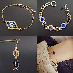 Acheter 22 Pièces Perles Alliage Œil Malin Émaillé pour Création Bijoux Fantaisie