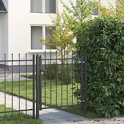 vidaXL Porte de Clôture HORST 100 x 100 cm métal Noir Verrouillable