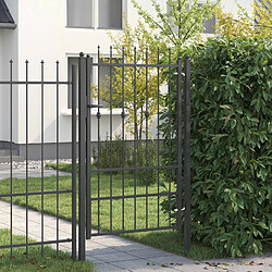 vidaXL Porte de Clôture HORST 100 x 150 cm métal Noir Verrouillable