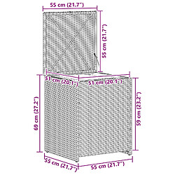 vidaXL Boîte à coussins 55 x 55 x 69 cm acier pas cher