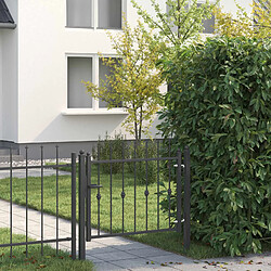 vidaXL Porte de Clôture HORST 100 x 75 cm métal Noir Verrouillable