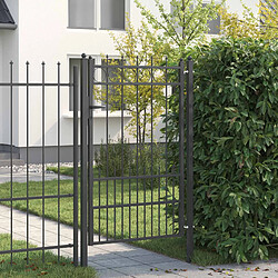 vidaXL Porte de Clôture HORST Acier Noir Verrouillable