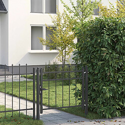 vidaXL Porte de Clôture HORST 100 x 75 cm métal Noir Verrouillable