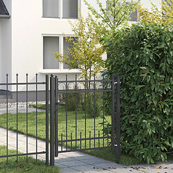 vidaXL Porte de Clôture HORST Acier Noir Verrouillable