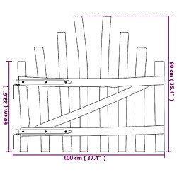 vidaXL Portail de clôture courbé 100 x 90 cm pas cher