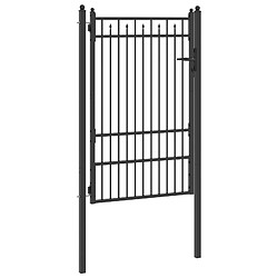 Avis vidaXL Porte de Clôture HORST 100 x 150 cm métal Noir Verrouillable