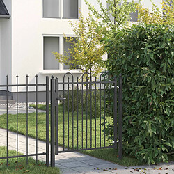 vidaXL Porte de Clôture HORST 100 x 100 cm métal Noir Verrouillable