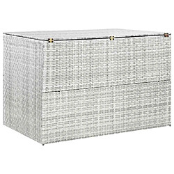 Acheter vidaXL Boîte de rangement de jardin gris clair 150x100x100 cm rotin
