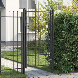 vidaXL Porte de Clôture HORST 100 x 175 cm métal Noir Verrouillable