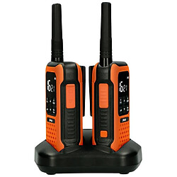 Talkie-walkie - ALECTO - FR300OE - Paire anti-chocs - Portée 10 km - Orange/Noir