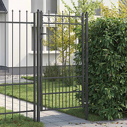 vidaXL Porte de Clôture HORST Acier Noir Verrouillable