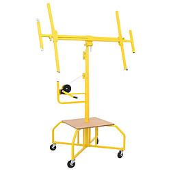 vidaXL Lève-plaque de plâtre Jaune 300 x 107 x 330 cm Acier