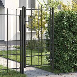 vidaXL Porte de Clôture HORST 100 x 175 cm métal Noir Verrouillable