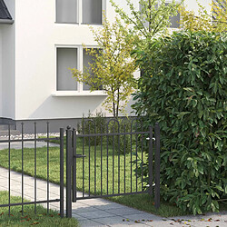 vidaXL Porte de Clôture HORST 100 x 75 cm métal Noir Verrouillable