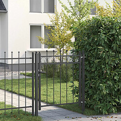 vidaXL Porte de Clôture HORST 100 x 100 cm métal Noir Verrouillable