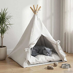 vidaXL Teepee pour animaux de compagnie avec coussin 50 x 50 x 60 cm