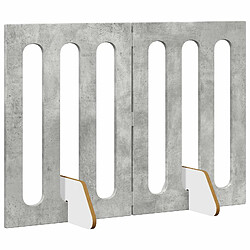 Avis vidaXL Clôture pliable pour animaux 2 pcs Gris Béton Bois d’ingénierie