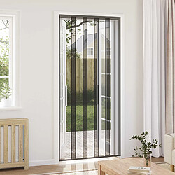 vidaXL Écran de porte insectes avec rideau en maille Noir polyester